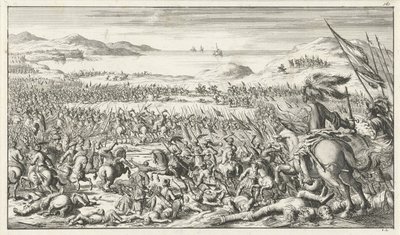 A Batalha de Ascalon em 12 de agosto de 1099, 1683 de Timotheus Ten Hoorn