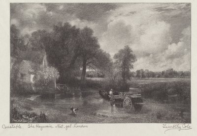 A carroça de feno de Timothy Cole after John Constable
