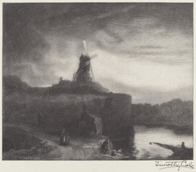 O moinho de Timothy Cole after Rembrandt van Rijn