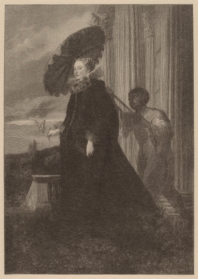 Marchesa Elena Grimaldi, esposa do marquês Nicola Cattaneo de Timothy Cole after Sir Anthony van Dyck