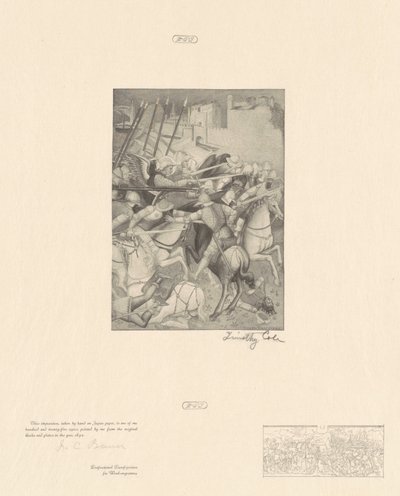 Batalha de São Efésio de Timothy Cole after Spinello Aretino
