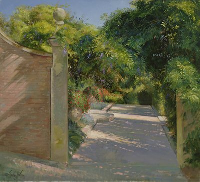 Porta de entrada para o Jardim do Relógio de Sol em Heligan de Timothy Easton