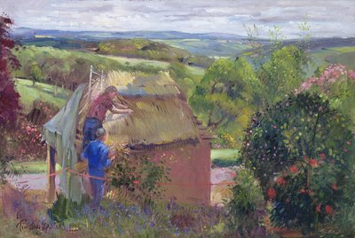 Cobrindo a casa de verão, Lanhydrock House, Cornwall, 1993 de Timothy Easton