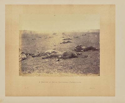 Uma Colheita de Morte, Gettysburg, Pensilvânia de Timothy H. OSullivan