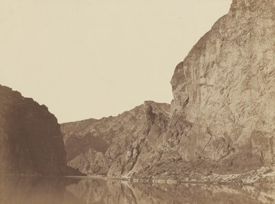 Black Canyon, Rio Colorado, vista inferior do acampamento Big Horn, nº 4, 1871 (foto) de Timothy O