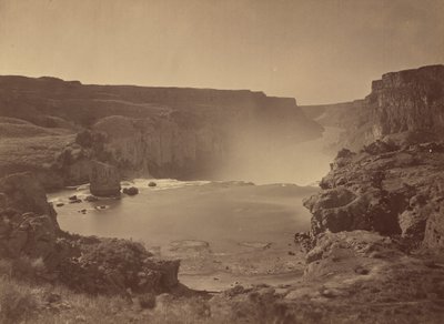 Cataratas de Shoshone, rio Snake, Idaho, 1874 (foto) de Timothy O