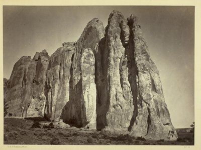 O lado sul da rocha da inscrição, 1873 de Timothy OSullivan