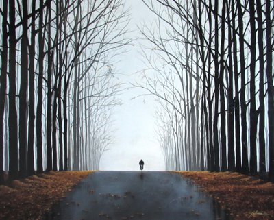 Bicicleta matinal (acrílico sobre tela), 2016 de Tina Palmer