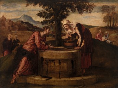 Cristo e a Mulher de Samaria de Tintoretto (Jacopo Robusti)