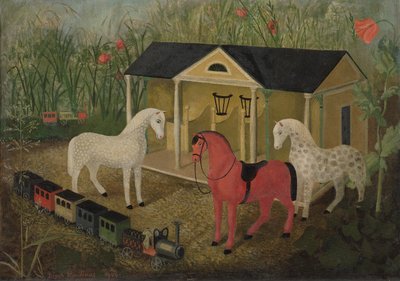 Cavalos e trens de Tirzah Ravilious