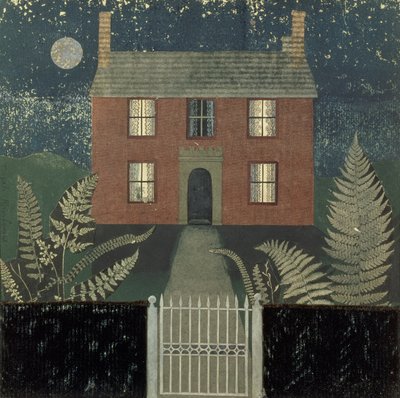 Casa à noite (colagem) de Tirzah Ravilious
