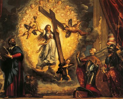 Doge Antonio Grimani ajoelhado diante da Faith e St Mark, de Ticiano (cerca de 1490-1576) de Titian (c.1488 1576)