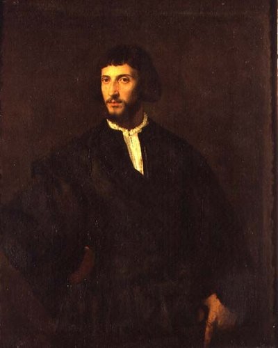 Retrato de um Homem (óleo sobre tela) de Titian (c.1488 1576)