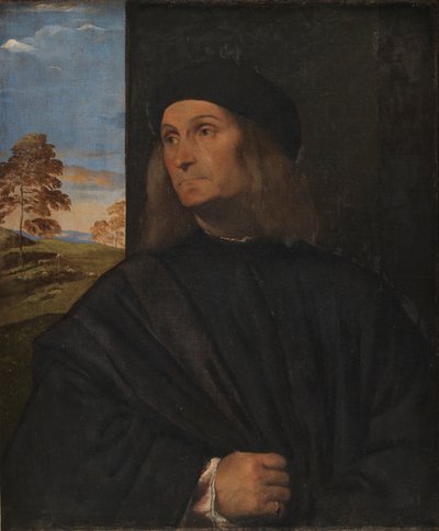 Retrato do pintor veneziano Giovanni Bellini de Tiziano Vecelli