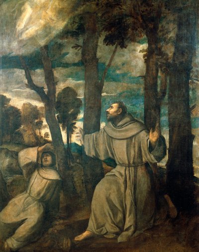 São Francisco recebendo estigmas de Titian (c.1488 1576)
