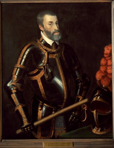 Retrato de Carlos V, Imperador da Alemanha de Titian (c.1488 1576) (manner of)