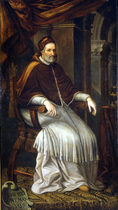 Pio IV (1499 - 1565). Pintura de Bizzozzero. Milão, Coleção do Hospital Ca 