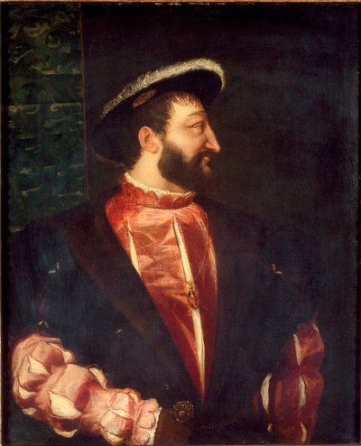 Retrato do Rei Francisco I de França (pintura de Tiziano Vecelli