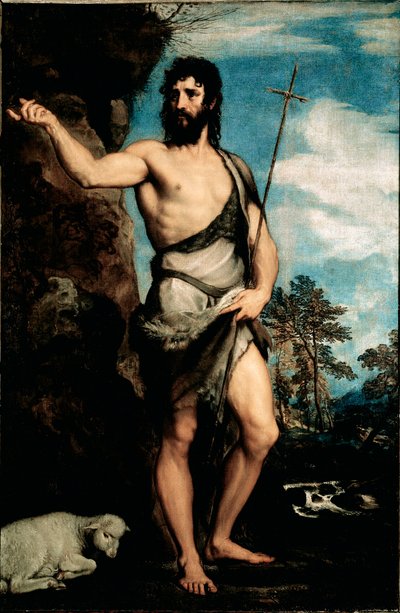 São João Batista Pintura de Tiziano Vecellio chamada Ticiano (ca. 1490-1576) de Titian (c.1488 1576)