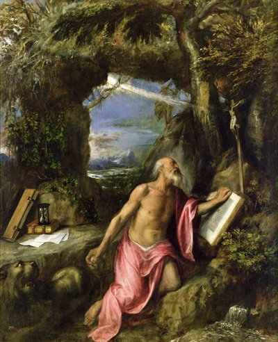 Penitente São Jerônimo, c. 1575. de Titian