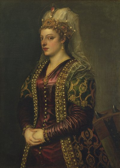 Retrato de Caterina Cornaro, esposa de Jaime II de Chipre de Tiziano Vecelli