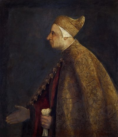 Retrato do Doge Niccolò Marcello, ca 1542. de Titian