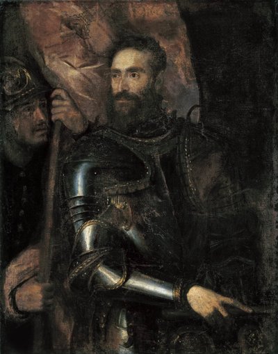 Retrato de Pier Luigi Farnese 1503-1547, c. 1546. de Titian