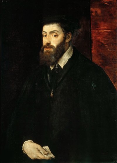 Retrato do imperador Carlos V 1500-1558, 1549. de Titian