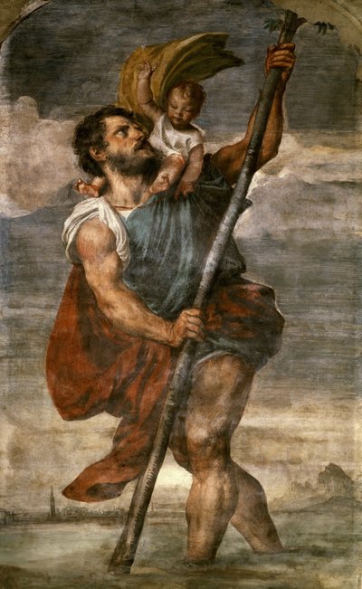 São Cristóvão, 1523-1524 . de Titian