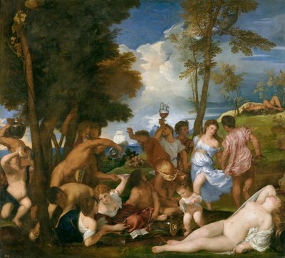 Espanhol:  La bacanal de los andrios O Bacanal dos Andrianos de Titian