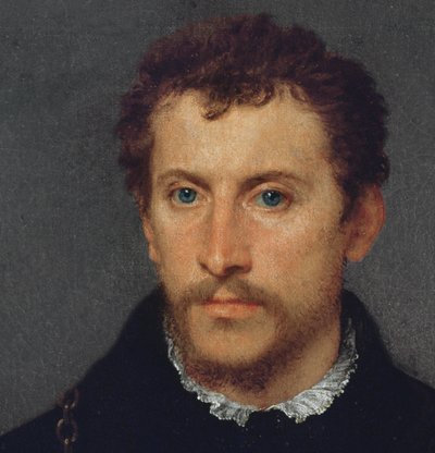 O inglês (detalhe), 1540-5 de Tiziano Vecelli