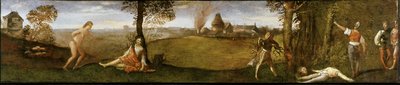 A Lenda de Polydoros A Floresta de Polydorus, ca 1506-1508. de Titian