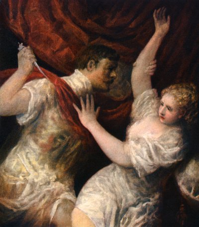 Tarquin e Lucretia, c1560 de 1937 de Tiziano Vecelli