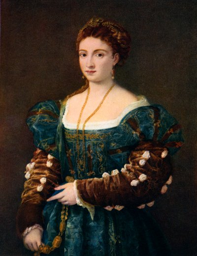 Retrato de uma nobre, ou La Bella, c1536, 1937 de Tiziano Vecelli