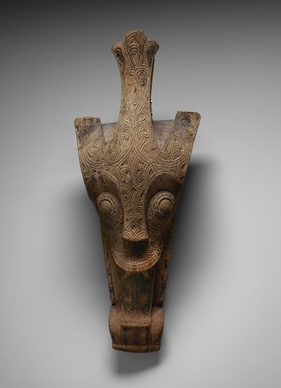 Ornamento da fachada da casa representando um singa, c.1875-1900 (madeira) de Toba Batak Culture