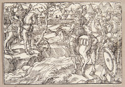 O encontro entre Hannibal e Scipio de Tobias Stimmer