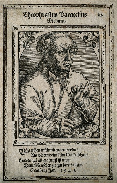 Philippus Theophrastus Aureolus Bombastus von Hohenheim Paracelsus, 1587. de Tobias Stimmer