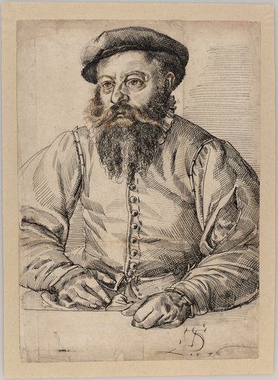 Retrato de um homem barbudo de Tobias Stimmer