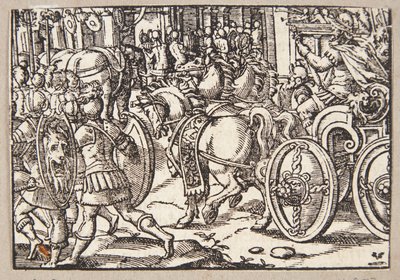 A marcha triunfal de Scipio em Roma de Tobias Stimmer