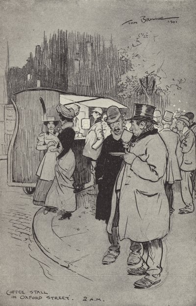 Coffee Stall em Oxford Street, 2h de Tom Browne