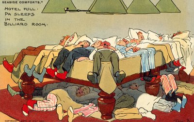 Hotel Full, Pa dorme na sala de bilhar (chromolitho) de Tom Browne