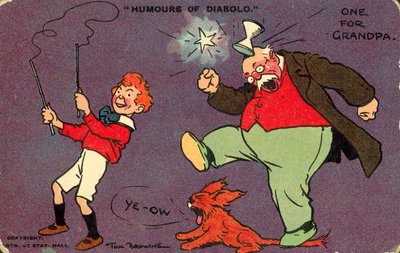 Humores do Diabolo (litografia a cores) de Tom Browne