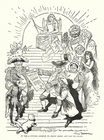 Era uma licença especial para casar com Becky em qualquer dia que ele escolhesse (litho) de Tom Browne