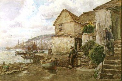 Em Newlyn (aquarela) de Tom Clough