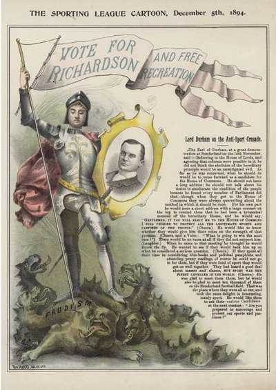 Vote para Richardson (litografia colorida) de Tom Merry