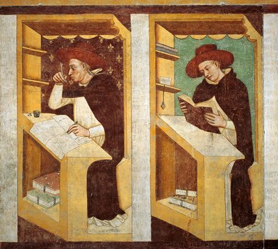 Monges Dominicanos, detalhe do Ciclo de Quarenta Membros Ilustres da Ordem Dominicana de Tomaso da (late 15th century) Modena