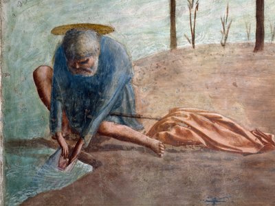 Pedro a tirar a moeda do peixe, Santa Maria del Carmine de Tommaso Masaccio