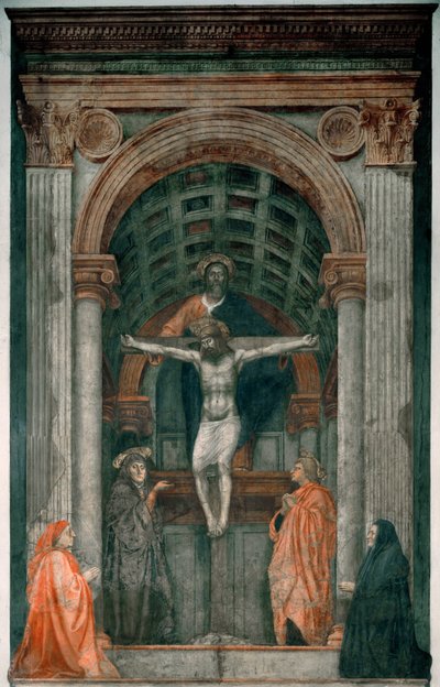 A Santíssima Trindade. Fresco (fresco) de Tommaso Masaccio