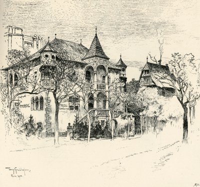 Castelo Tyrolen por Tony Grubhofer, 1900. de Tony Grubhofer