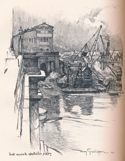 Doca em frente ao cais de Waterloo, c1902 de Tony Grubhofer